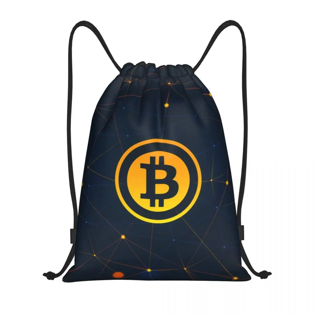 Custom Crypto Coins Altcoin Blockchain Logo Drawstring Bag Women Men Lightweight Bitcoin Ethereum Sports Gym Storage Backpack