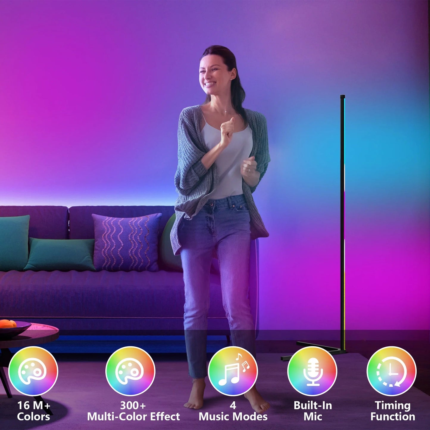 RGB Floor Lamp with App&Remote