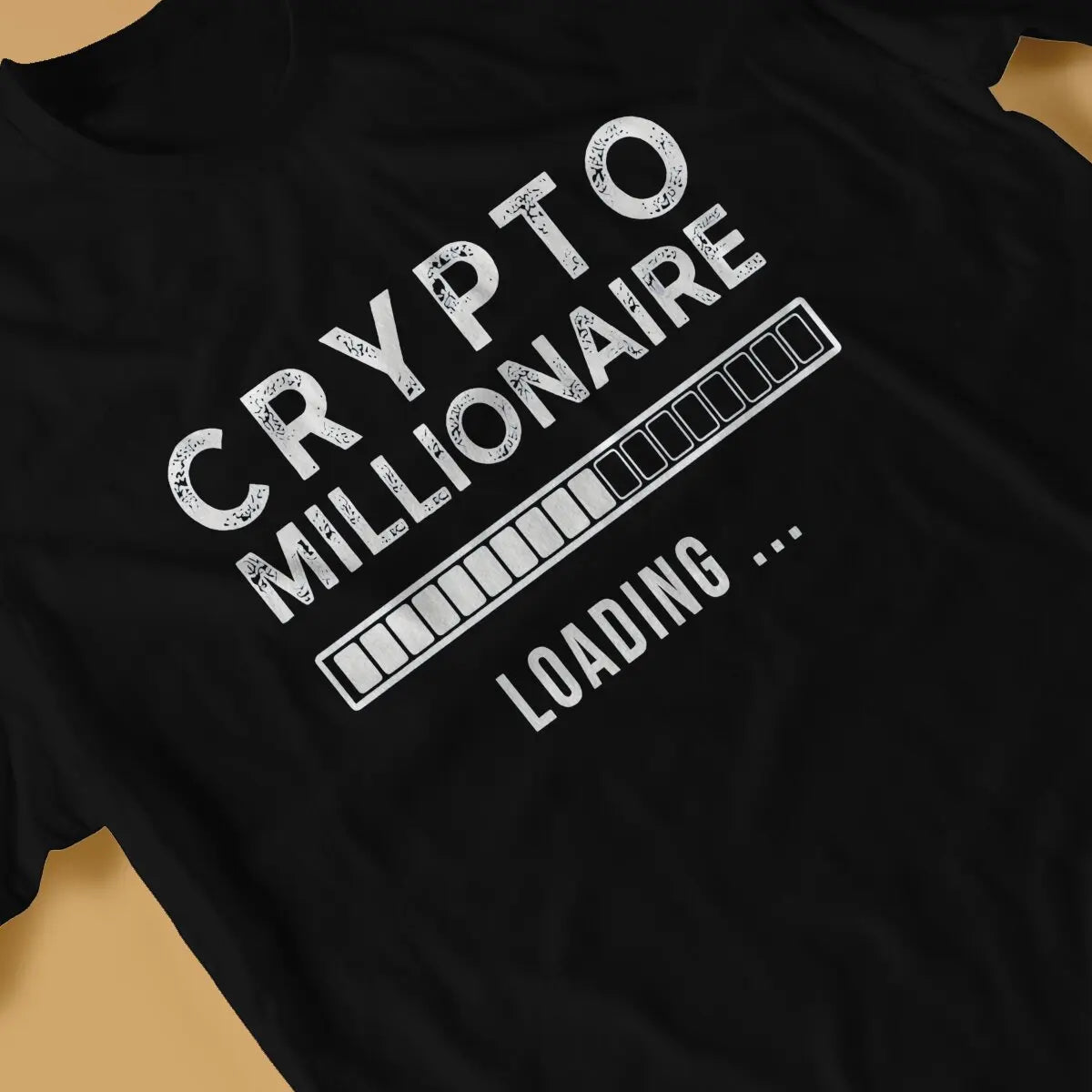 Blockchain Bitcoin Crypto Millionaire Loading T Shirt Punk Men Tees Summer Clothing Polyester O-Neck Tshirt