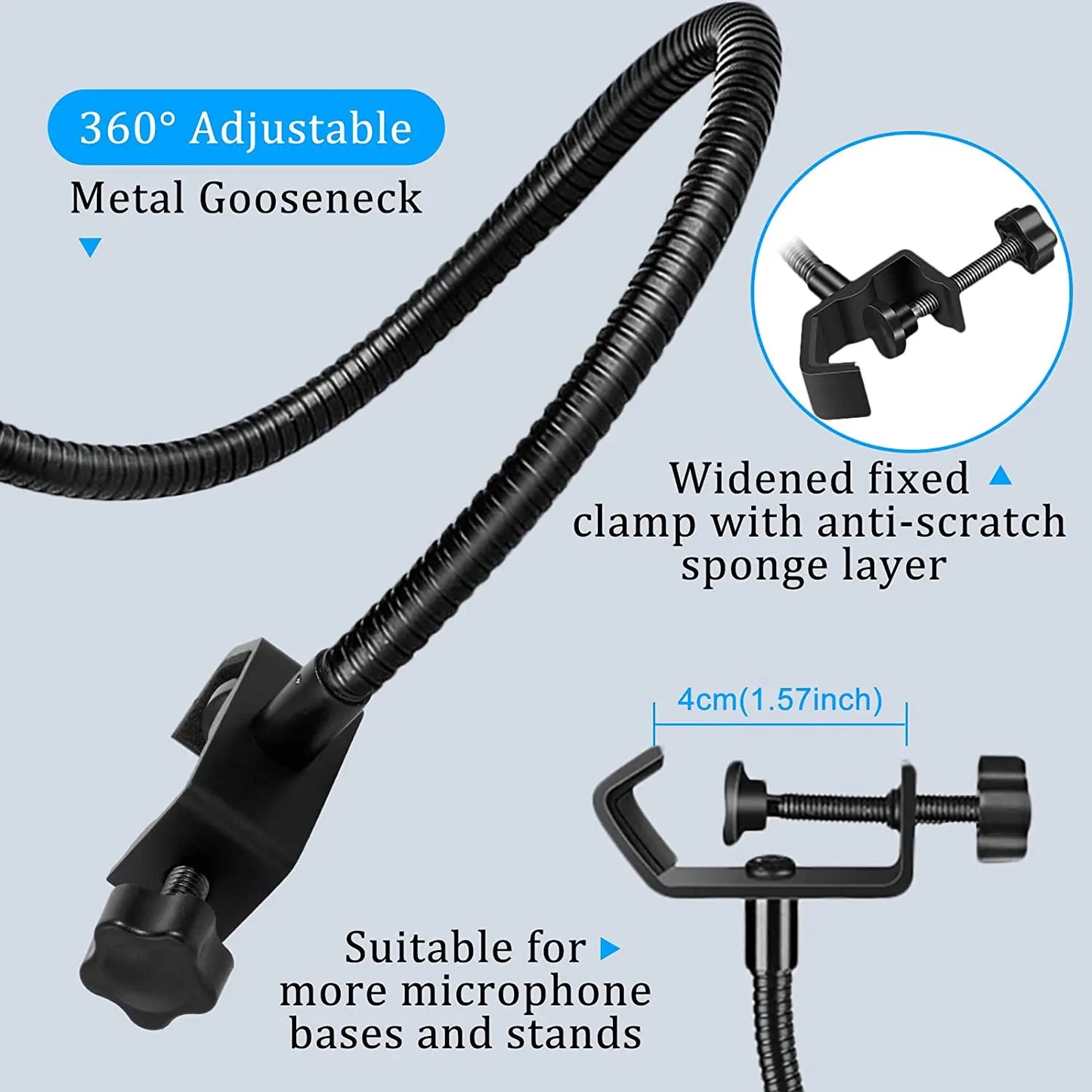 Metal Pop Filter Universal Microphone Windscreen Studio Recording Condenser Microphone for Blue Yeti Mic Sound Filter