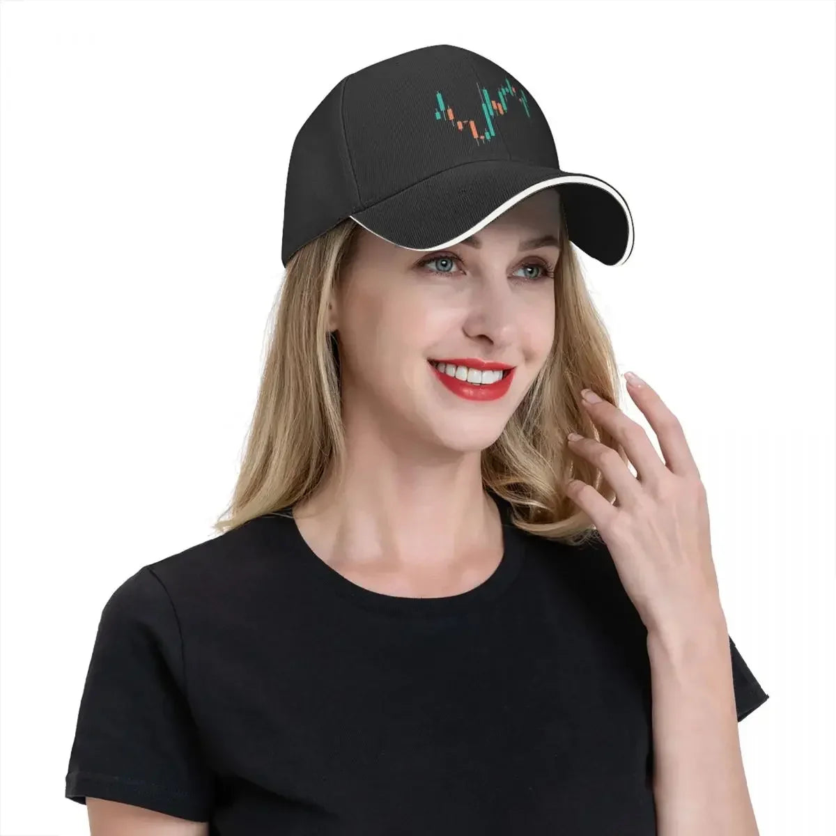 Bitcoin Cryptocurrency Art Stock Market Candlesticks Classic Dad Hats Pure Color Women'S Hat Windproof Baseball Caps Peaked Cap