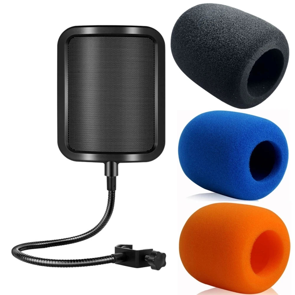 Metal Pop Filter Universal Microphone Windscreen Studio Recording Condenser Microphone for Blue Yeti Mic Sound Filter