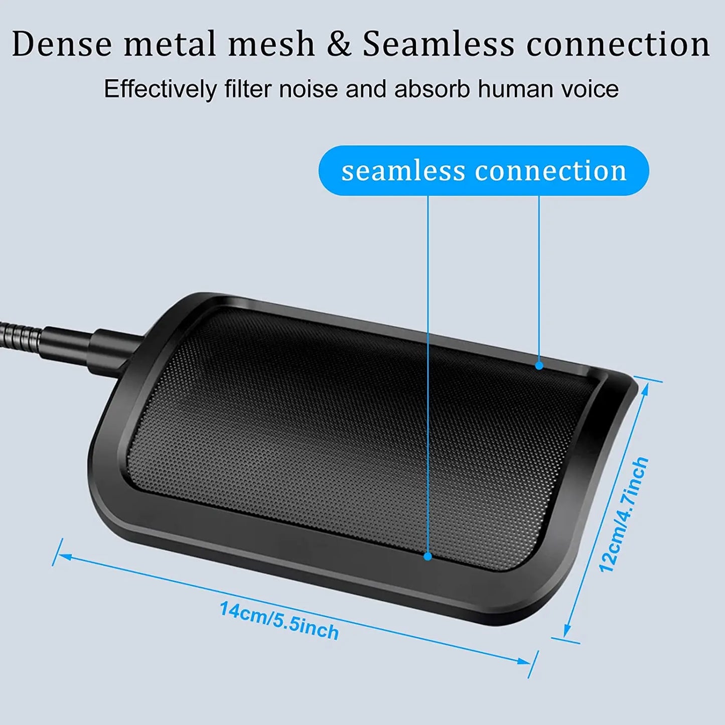 Metal Pop Filter Universal Microphone Windscreen Studio Recording Condenser Microphone for Blue Yeti Mic Sound Filter