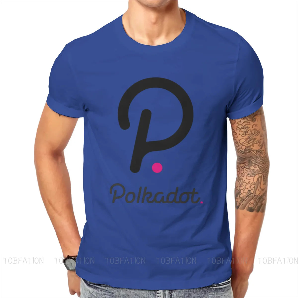 Polkadot Crypto Style T-Shirt Blockchain Coin Top Quality
