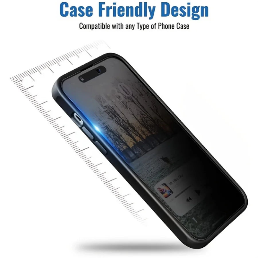 3Pieces Privacy Screen Protectors for 14 13 12 11 Pro Max Privacy Film Tempered Glass for 12 13 Mini