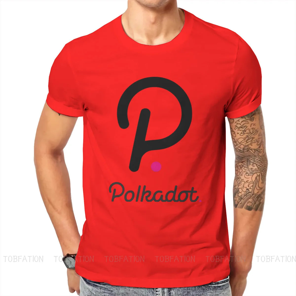 Polkadot Crypto Style T-Shirt Blockchain Coin Top Quality