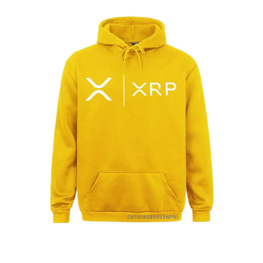 Side by Side Ripple Coin XRP Sweatshirt Unique Design Hoodie Organic Costume Faddish Homme High Street Pullovers Shirt