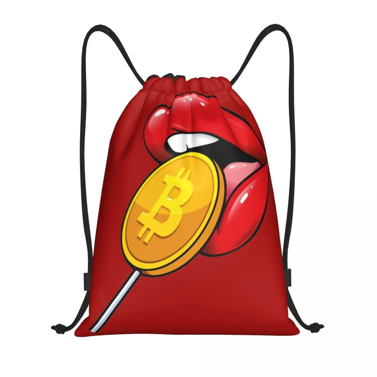 Custom Crypto Coins Altcoin Blockchain Logo Drawstring Bag Women Men Lightweight Bitcoin Ethereum Sports Gym Storage Backpack