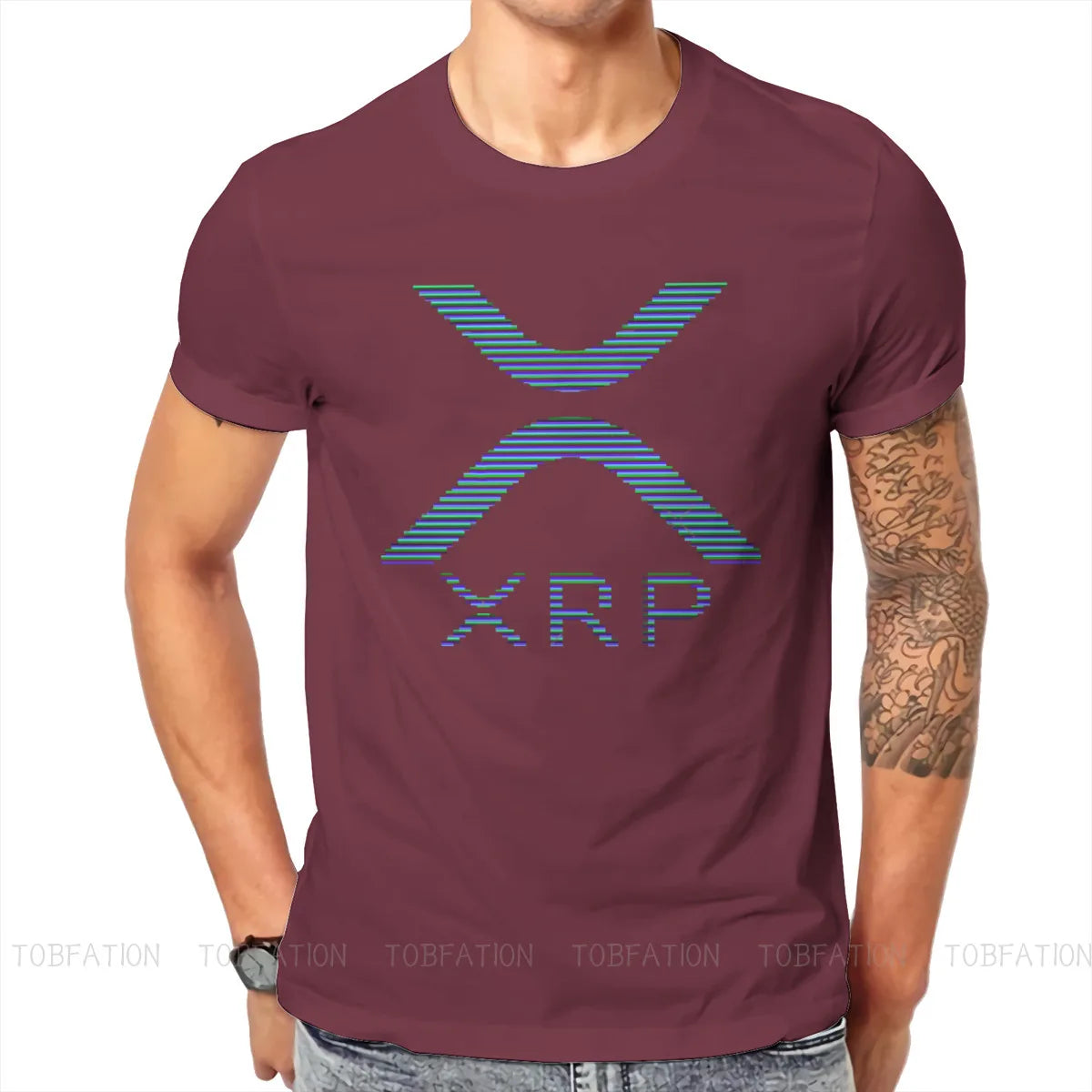 XRP Ripple Crypto Cryptocurrency Crypto Miner T Shirt Vintage Alternative Big Size Crewneck Tshirt Big Sales Harajuku Men Tops