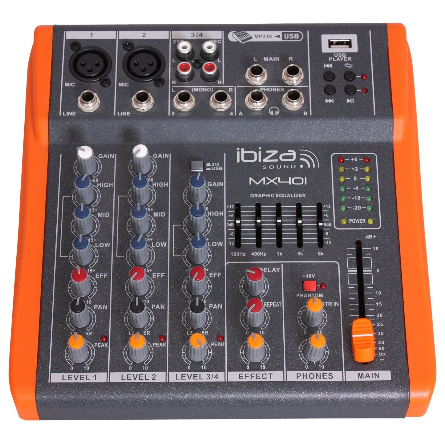 Ibiza MX401 4-Channel Mixer