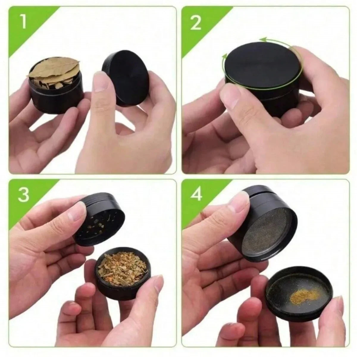 50mm Bitcoin Gold 4-Layer Herb Grinder - Premium Metal Spice and Tobacco Mill for Smoking Accessories and Kitchen Use