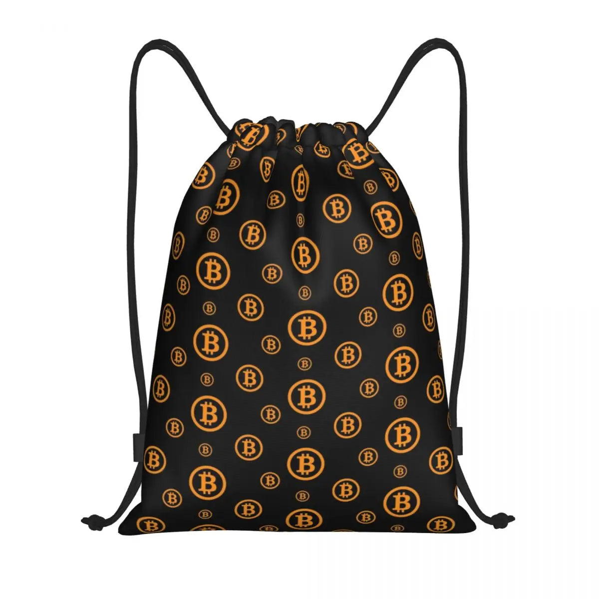 Custom Crypto Coins Altcoin Blockchain Logo Drawstring Bag Women Men Lightweight Bitcoin Ethereum Sports Gym Storage Backpack