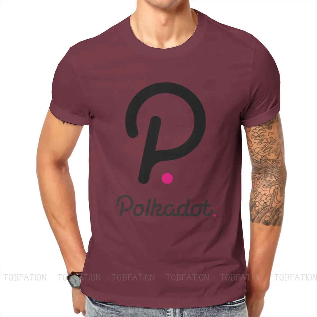 Polkadot Crypto Style T-Shirt Blockchain Coin Top Quality