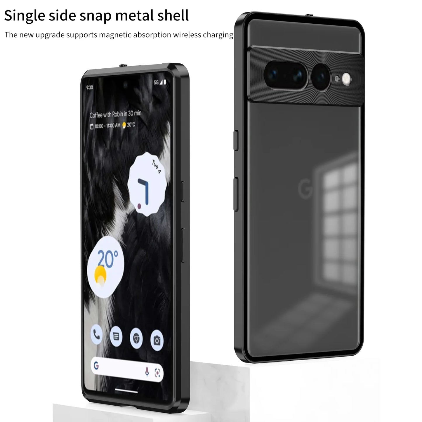 Magnetic Aluminum Case with Camera Protection for Google Pixel Series