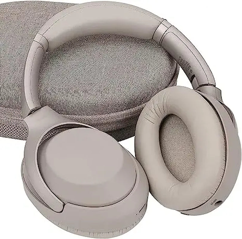 Sony WH-1000XM3 Noise-Canceling Headphones with Protein-Leather Replacement Ear Pads, Acoustic Memory Foam Ear Pads (Gold)