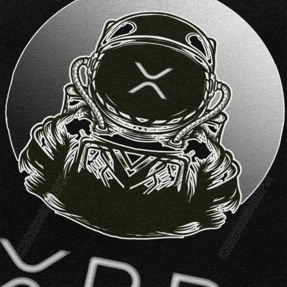 Ripple Xrp to the Moon T Shirt Men Cotton Tshirt Urban Tee Tops Bitcoin T-Shirts Fitted Streetwear Clothing Gift
