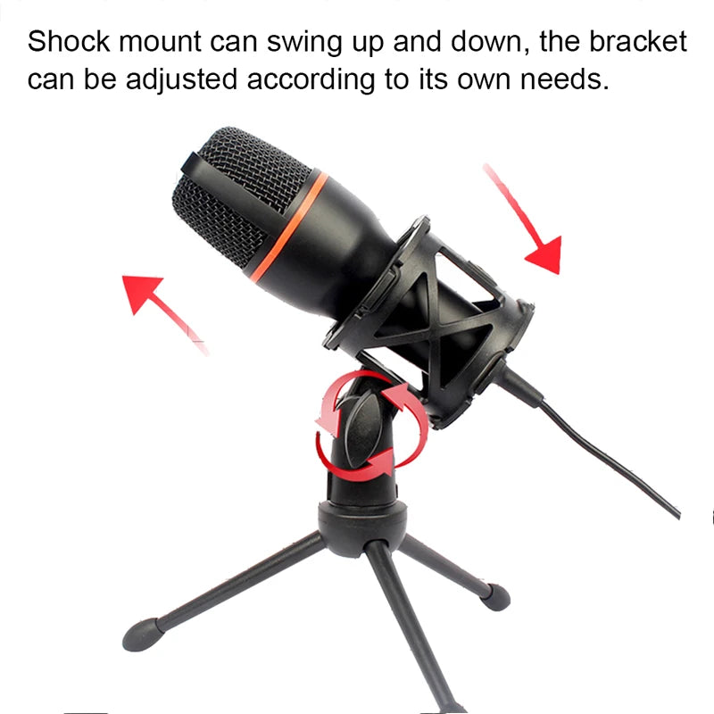 3.5Mm USB/RGB Condenser Wired Microphone for PC Laptop Gaming Podcast Studio Professional Anti-Blowout Desktop Microphone