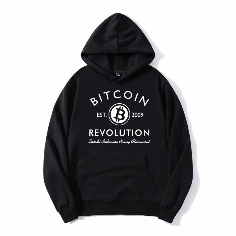 Novelty Bitcoin Revolution Hoodie Men Blockchain