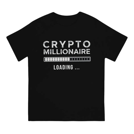 Blockchain Bitcoin Crypto Millionaire Loading T Shirt Punk Men Tees Summer Clothing Polyester O-Neck Tshirt