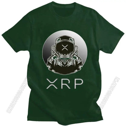 Ripple Xrp to the Moon T Shirt Men Cotton Tshirt Urban Tee Tops Bitcoin T-Shirts Fitted Streetwear Clothing Gift