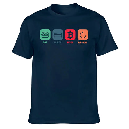 Eat Sleep Hodl Repeat Bitcoin Cryptocurrency Trading Crypto T-Shirt