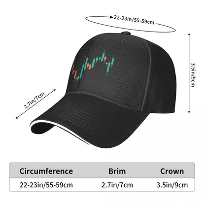 Bitcoin Cryptocurrency Art Stock Market Candlesticks Classic Dad Hats Pure Color Women'S Hat Windproof Baseball Caps Peaked Cap