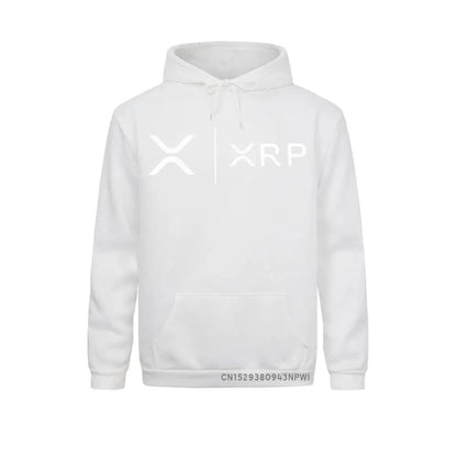 Side by Side Ripple Coin XRP Sweatshirt Unique Design Hoodie Organic Costume Faddish Homme High Street Pullovers Shirt