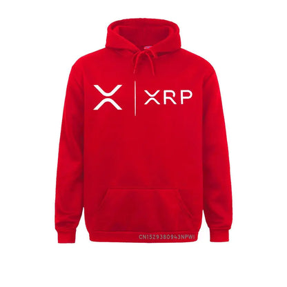 Side by Side Ripple Coin XRP Sweatshirt Unique Design Hoodie Organic Costume Faddish Homme High Street Pullovers Shirt