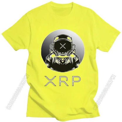 Ripple Xrp to the Moon T Shirt Men Cotton Tshirt Urban Tee Tops Bitcoin T-Shirts Fitted Streetwear Clothing Gift