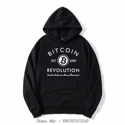 Novelty Bitcoin Revolution Hoodie Men Blockchain
