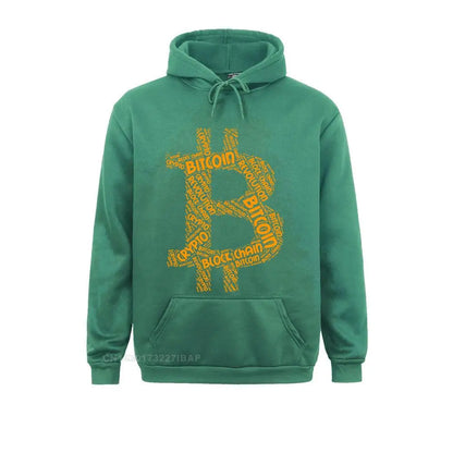 Bitcoin Revolution Block Chain Crypto Word Harajuku Hoodies Cryptocurrency Crew Neck Hoodie Jacket Cotton Men