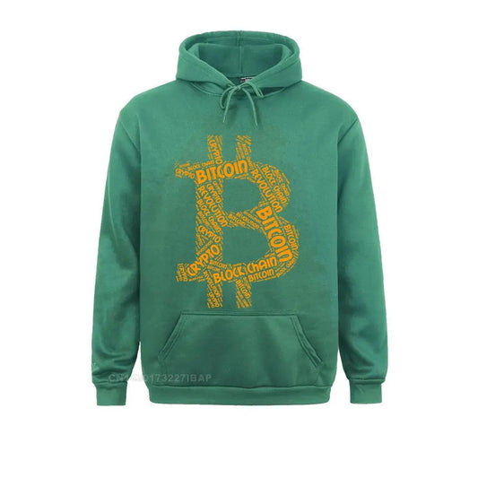 Bitcoin Revolution Block Chain Crypto Word Harajuku Hoodies Cryptocurrency Crew Neck Hoodie Jacket Cotton Men