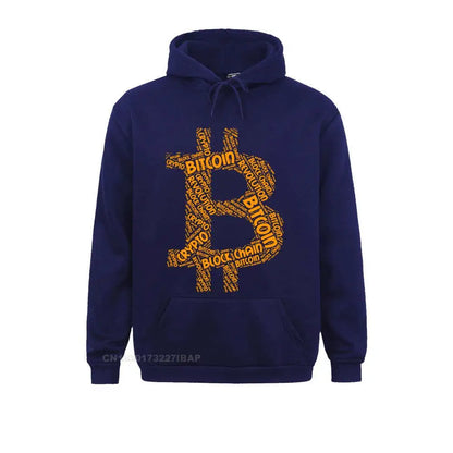 Bitcoin Revolution Block Chain Crypto Word Harajuku Hoodies Cryptocurrency Crew Neck Hoodie Jacket Cotton Men