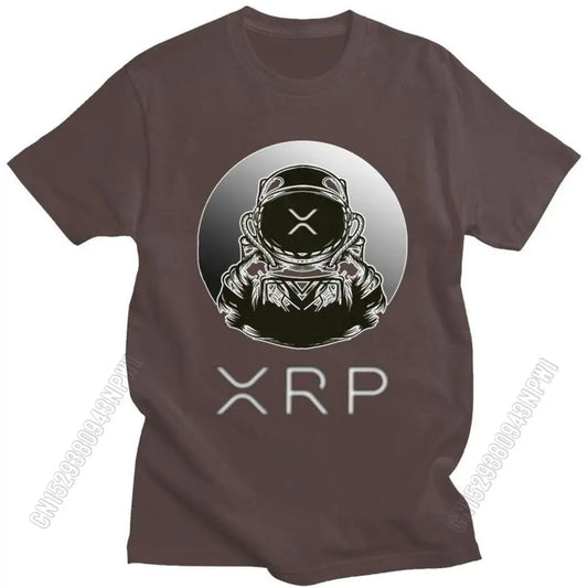 Ripple Xrp to the Moon T Shirt Men Cotton Tshirt Urban Tee Tops Bitcoin T-Shirts Fitted Streetwear Clothing Gift