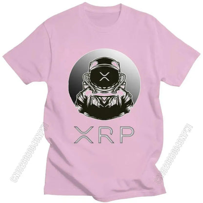 Ripple Xrp to the Moon T Shirt Men Cotton Tshirt Urban Tee Tops Bitcoin T-Shirts Fitted Streetwear Clothing Gift
