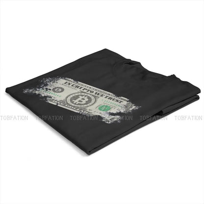 In Crypto We Trust Hip Hop Tshirt Bitcoin Cryptocurrency Miners Meme Casual Polyester T Shirt Summer T-Shirt for Men Women