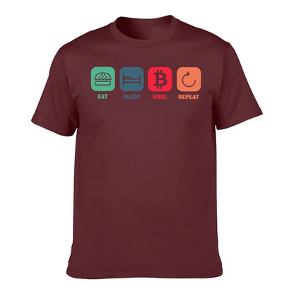 Eat Sleep Hodl Repeat Bitcoin Cryptocurrency Trading Crypto T-Shirt