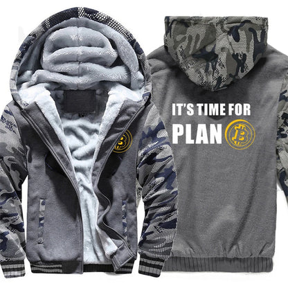 Bitcoin HODL Hoodies Men Cool Coat Thicken Cryptocurrency Sweatshirt Mans Jacket Hoody