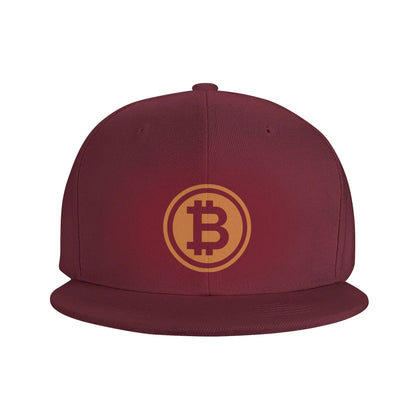 Hiphop Flat Baseball Cap Men Bitcoin Logo Fashion Caps Hats for Logo Asquette Homme Dad Hat for Men Trucker Cap