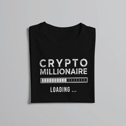 Blockchain Bitcoin Crypto Millionaire Loading T Shirt Punk Men Tees Summer Clothing Polyester O-Neck Tshirt