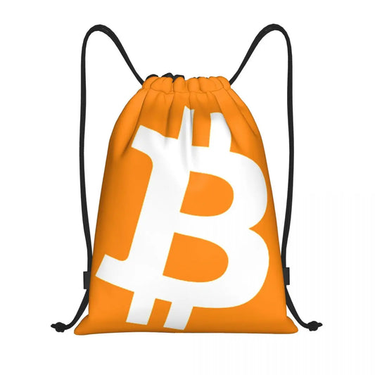 Custom Crypto Coins Altcoin Blockchain Logo Drawstring Bag Women Men Lightweight Bitcoin Ethereum Sports Gym Storage Backpack