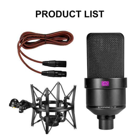 TLM 103 XLR Condenser Microphone Professional Cardioid Studio Mic for Recording Podcasting Voice over Streaming Home Studio