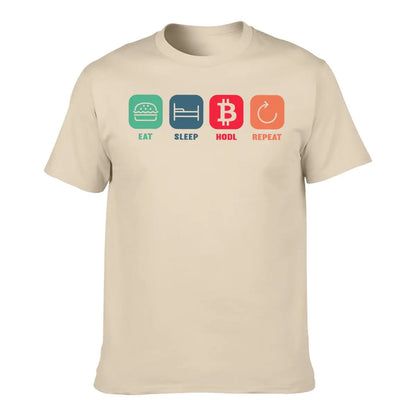 Eat Sleep Hodl Repeat Bitcoin Cryptocurrency Trading Crypto T-Shirt