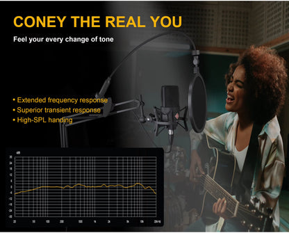 TLM 103 XLR Condenser Microphone Professional Cardioid Studio Mic for Recording Podcasting Voice over Streaming Home Studio