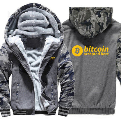 Bitcoin HODL Hoodies Men Cool Coat Thicken Cryptocurrency Sweatshirt Mans Jacket Hoody