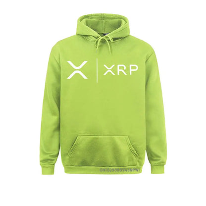 Side by Side Ripple Coin XRP Sweatshirt Unique Design Hoodie Organic Costume Faddish Homme High Street Pullovers Shirt