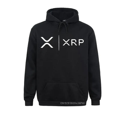 Side by Side Ripple Coin XRP Sweatshirt Unique Design Hoodie Organic Costume Faddish Homme High Street Pullovers Shirt