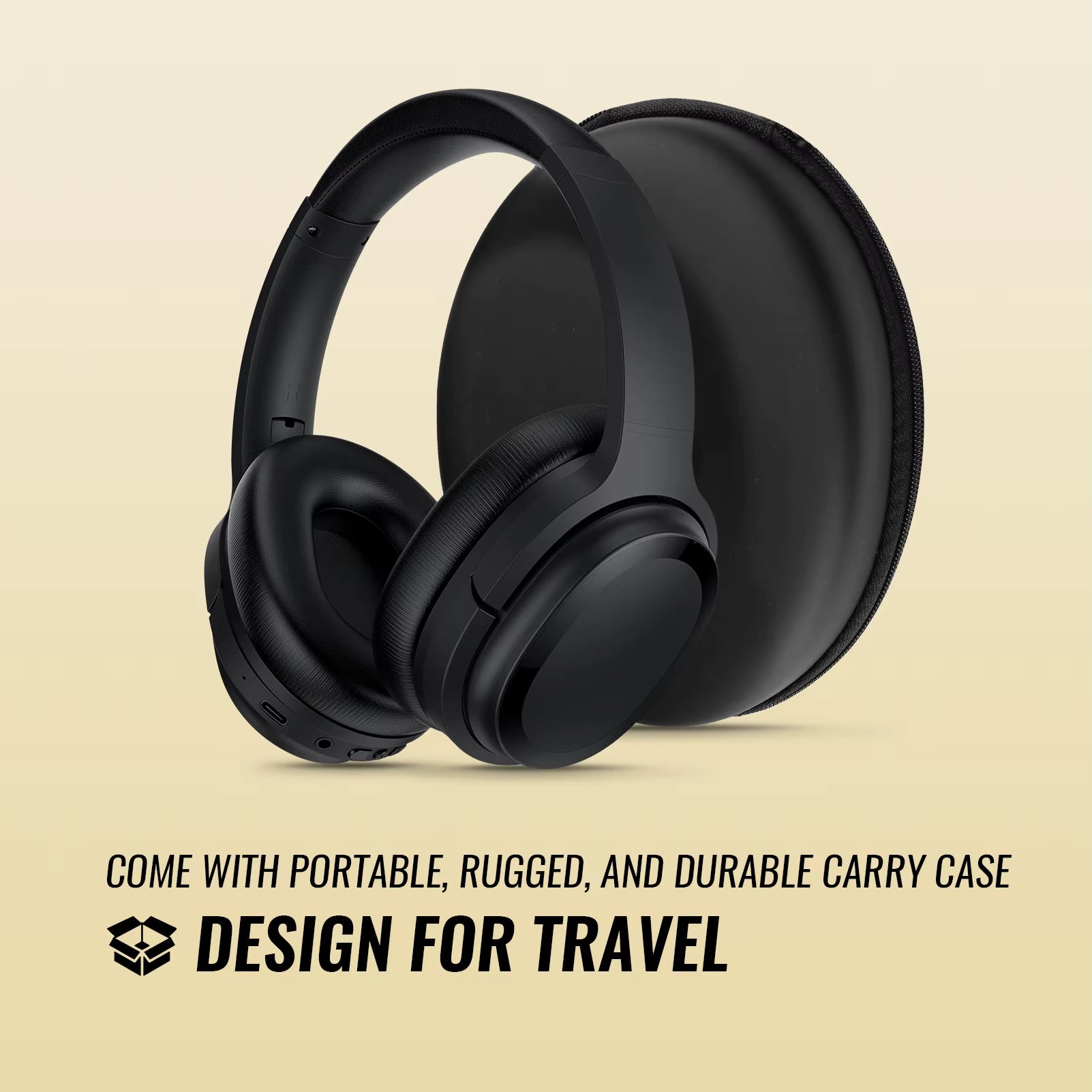 SE7D Hybrid Active Noise Cancelling Headphones Wireless over Ear Bluetooth Headphones with Deep Bass, Clear Calls