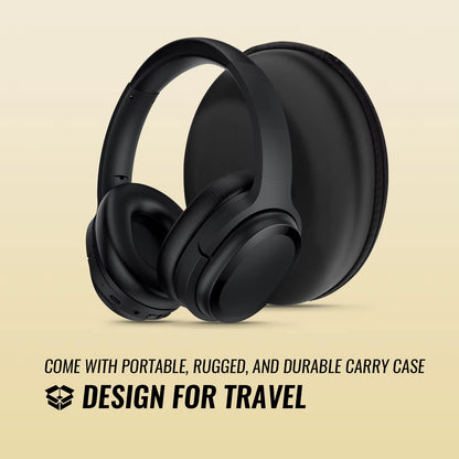 SE7D Hybrid Active Noise Cancelling Headphones Wireless over Ear Bluetooth Headphones with Deep Bass, Clear Calls