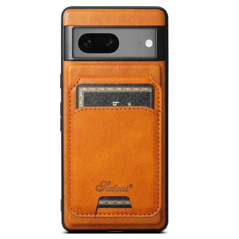Magnetic Leather Case with Wallet for Google Pixel Series